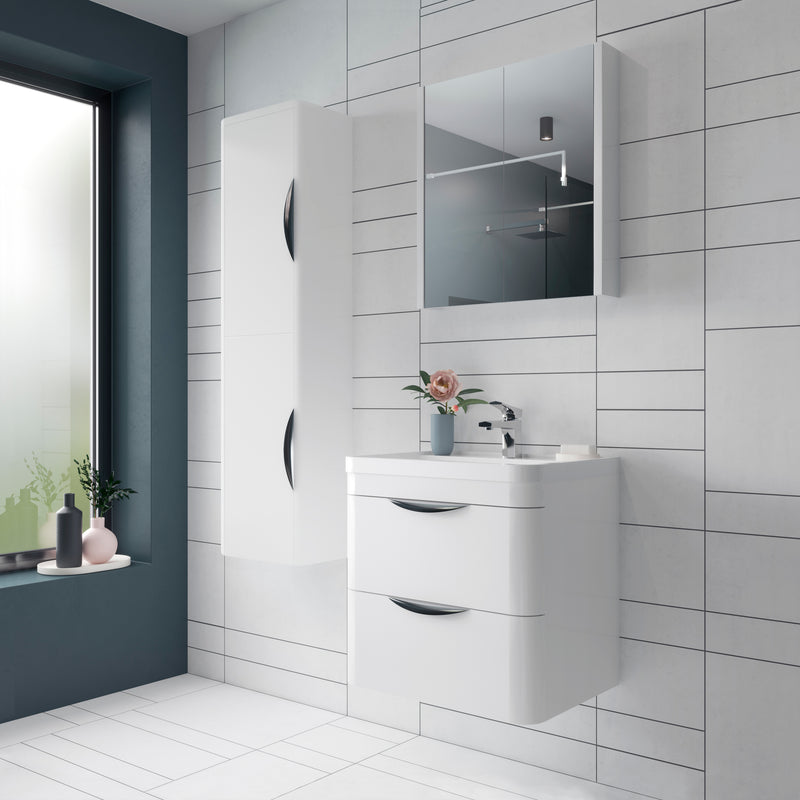 Para 600mm Wall Hung 2-Drawer Vanity