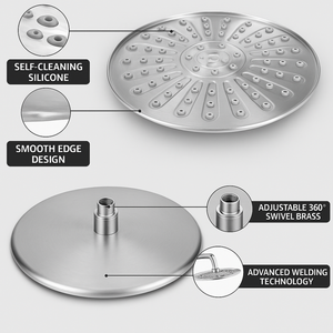 Chrome Round Concealed Thermostatic Shower Pack with Head + Handset