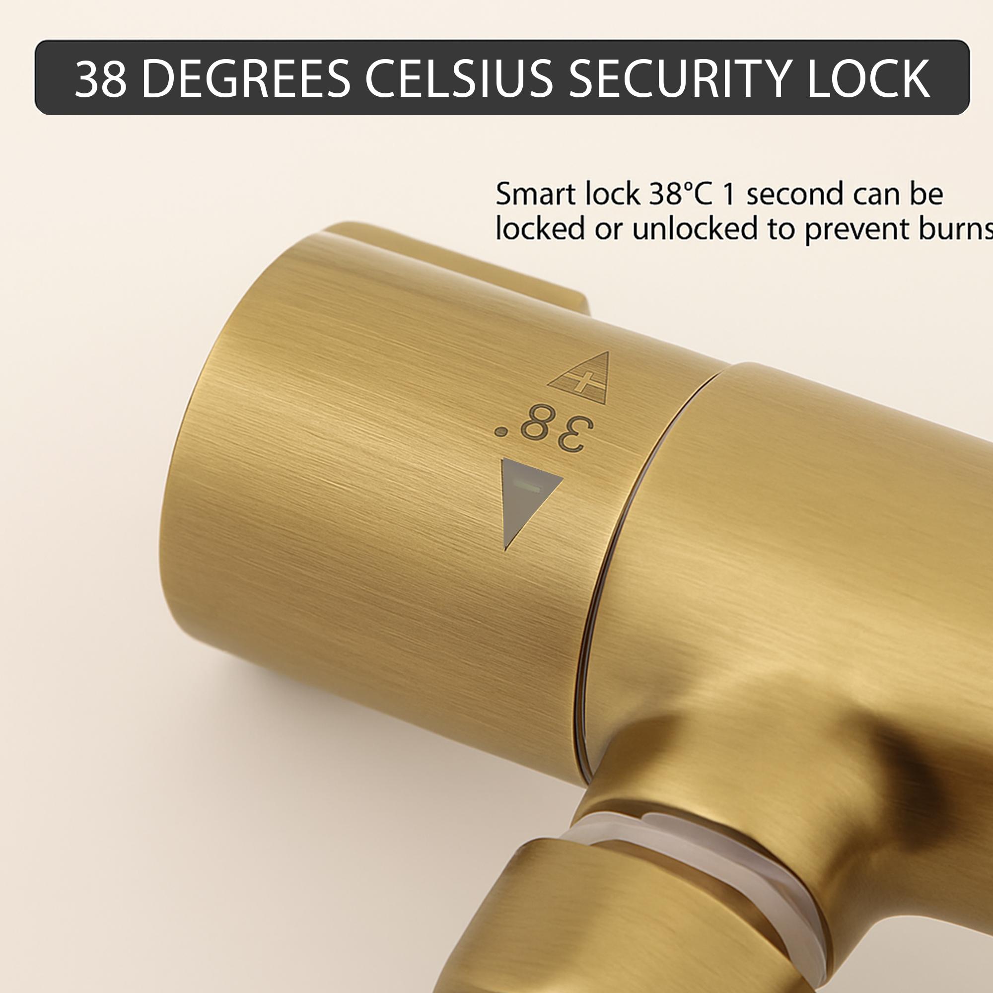 Modern Round Thermostatic Shower – Brass