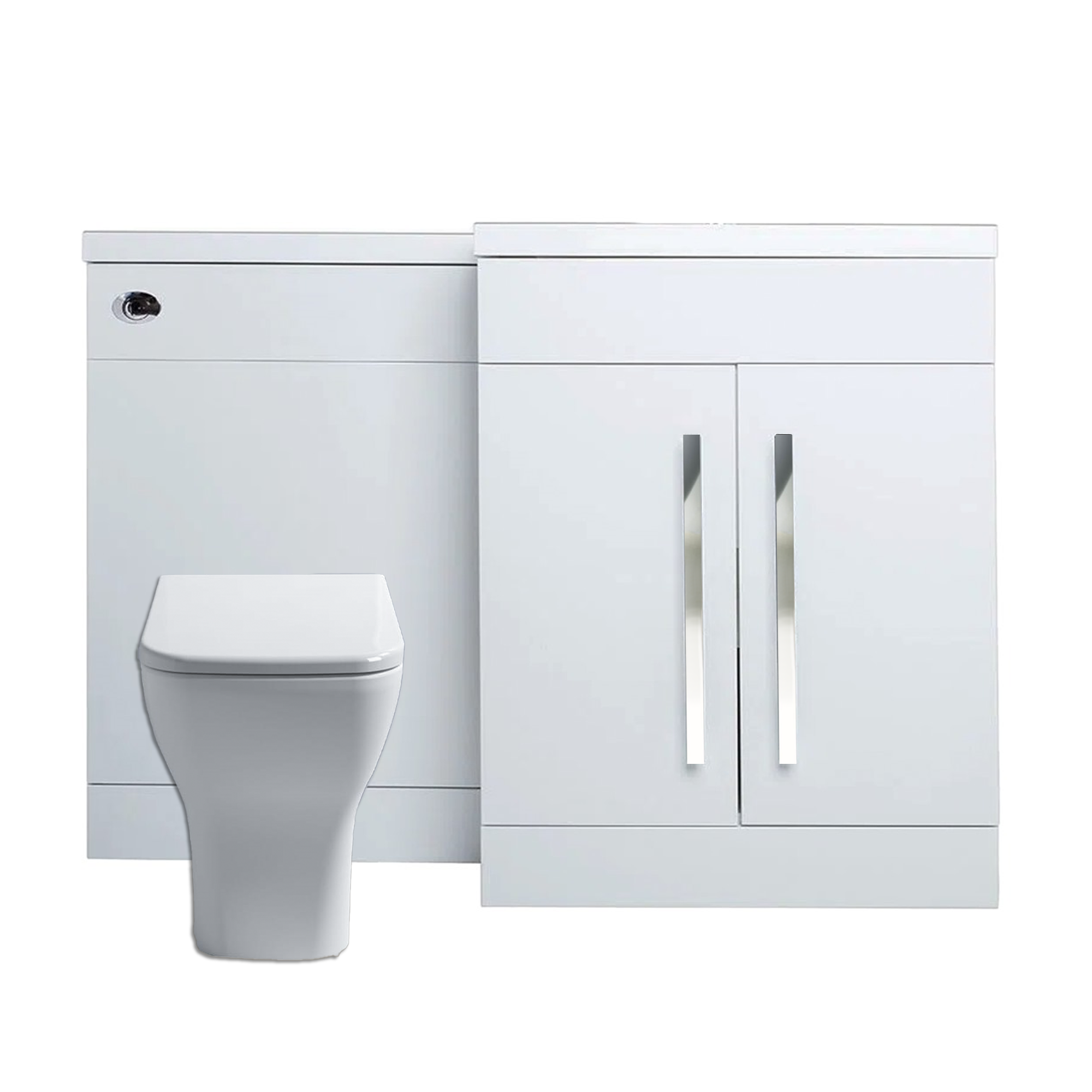 Arko Tana 1100mm Bathroom Vanity Unit Set Basin Sink Toilet WC Right Hand Furniture Storage - White
