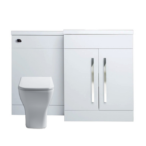 Arko Tana 1100mm Bathroom Vanity Unit Set Basin Sink Toilet WC Right Hand Furniture Storage - White