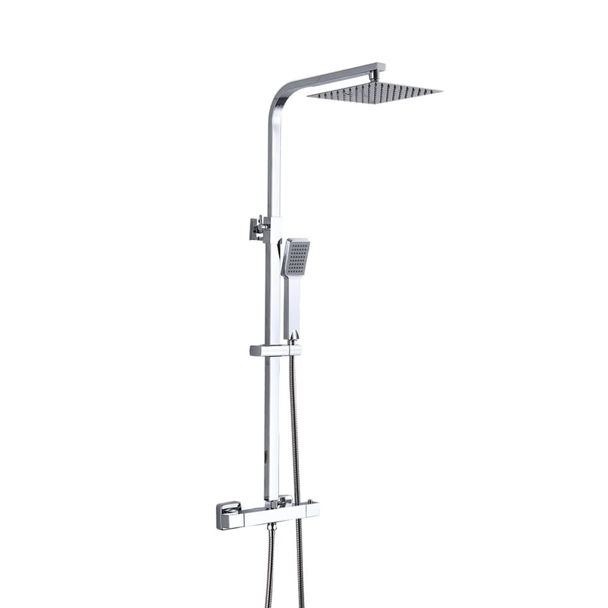 Modern Square Thermostatic Shower – Chrome