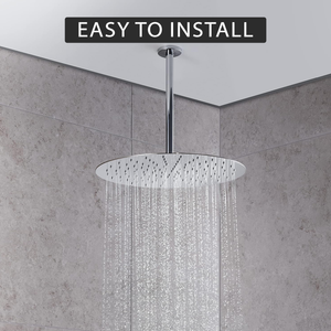 Chrome Round Concealed Thermostatic Shower Pack with Head + Handset