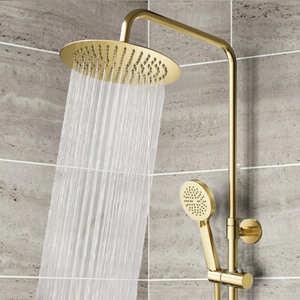 Modern Round Thermostatic Shower – Brass